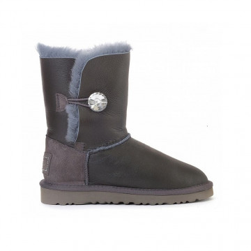 UGG Bailey Button II Bling Metallic Grey