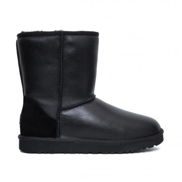 UGG Mens Classic Short II Metallic Black