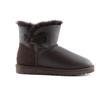 UGG Mini Bailey Button II Metallic Chocolate